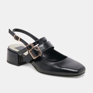 Patzy Heels Midnight Crinkle Patent Leather